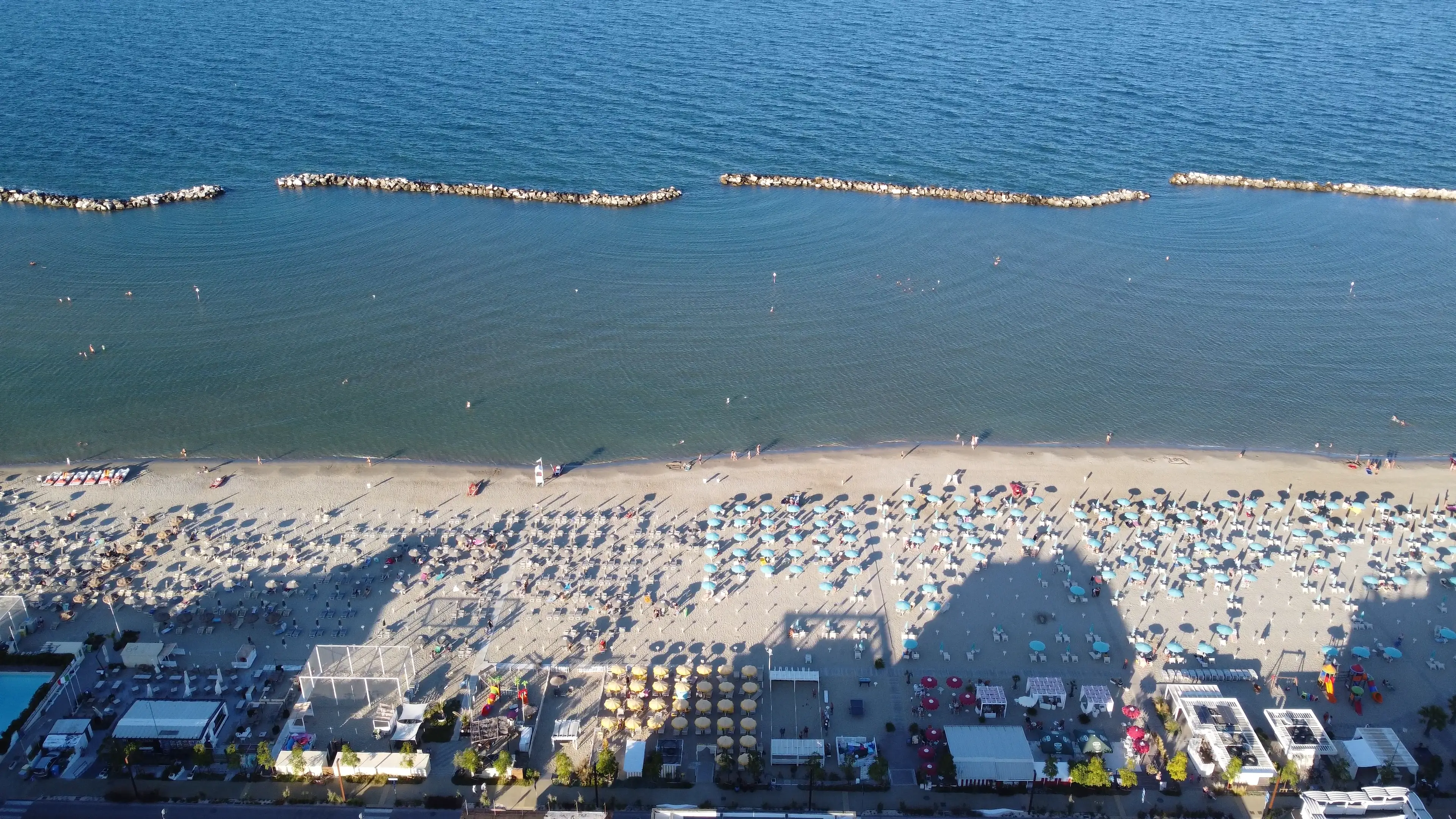 La spiaggia dell'Hotel Elios